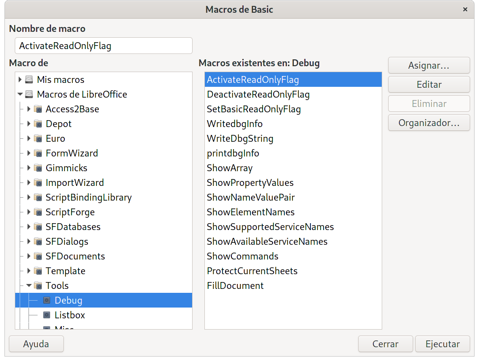 Macros de LibreOffice